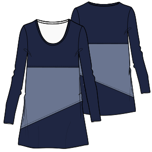 Moldes de confeccion para DAMA Tallas Grandes Remera 7192